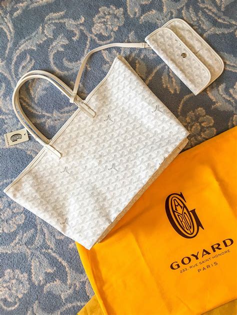 goyard tote white price|Goyard tote where to buy.